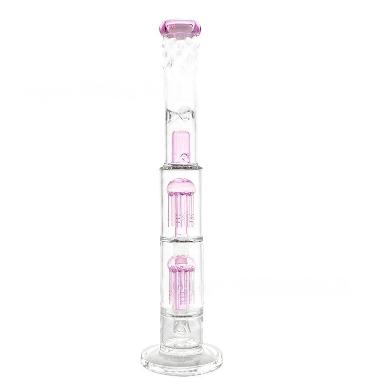 Clear Heavy Glass Bong Beaker Water Pipe Portable Lightweight