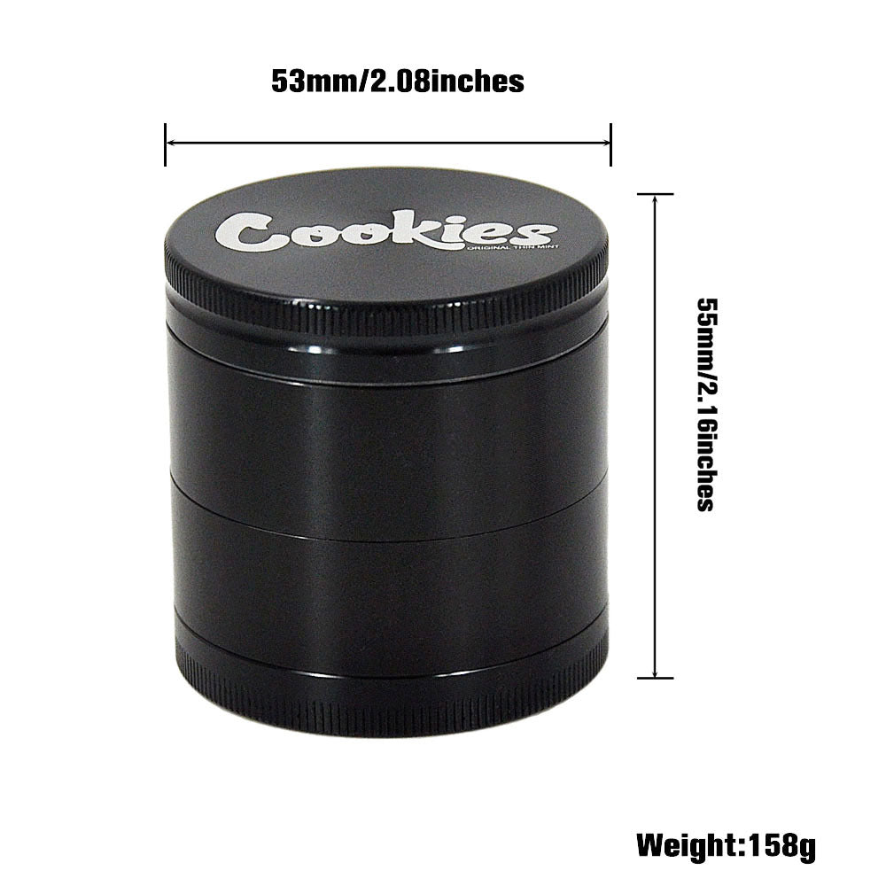 Cookies 53MM 4-Piece Aluminium Alloy Herb Grinder Portable