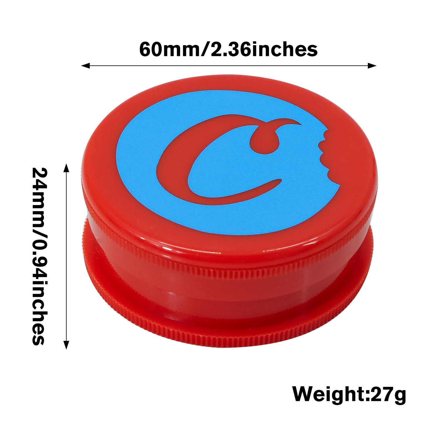 Cookies 60MM 2-Layer Plastic Weed Grinder Portable Lightweight