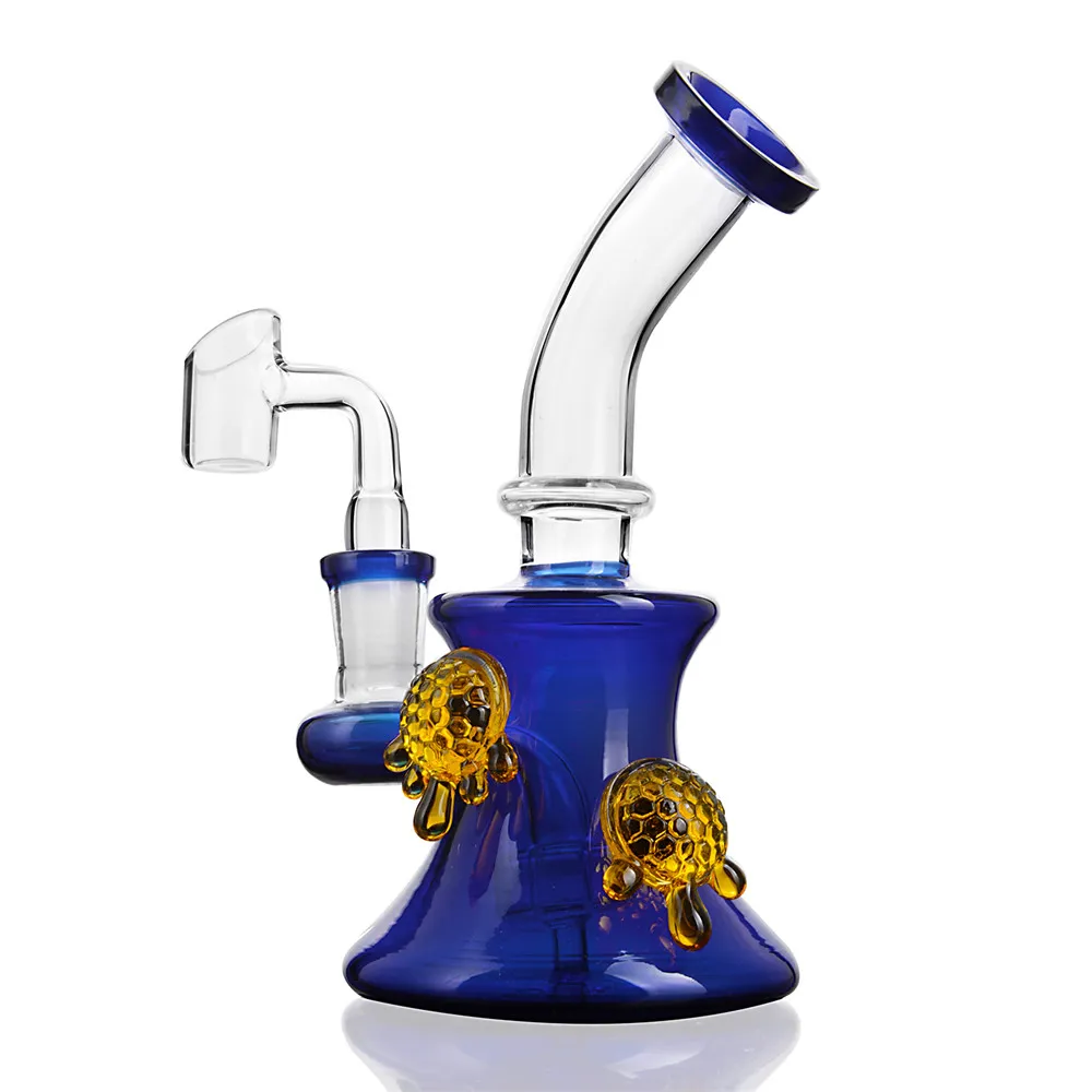 High Borosilicate Glass Dab Rig Special Shaped Handmade with 14MM Glass Banger