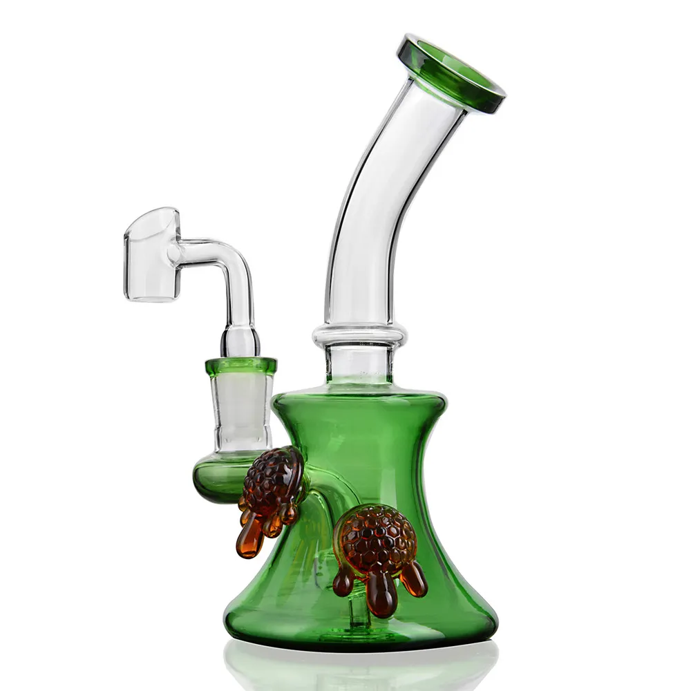 High Borosilicate Glass Dab Rig Special Shaped Handmade with 14MM Glass Banger