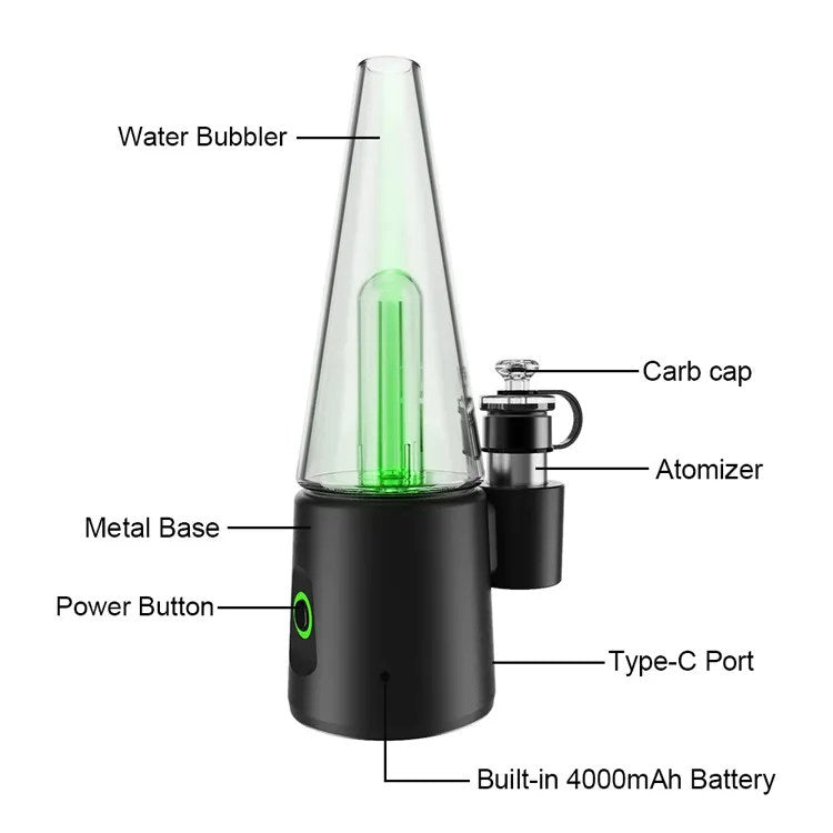 apex erig wax concentrate vaporizer black with specification